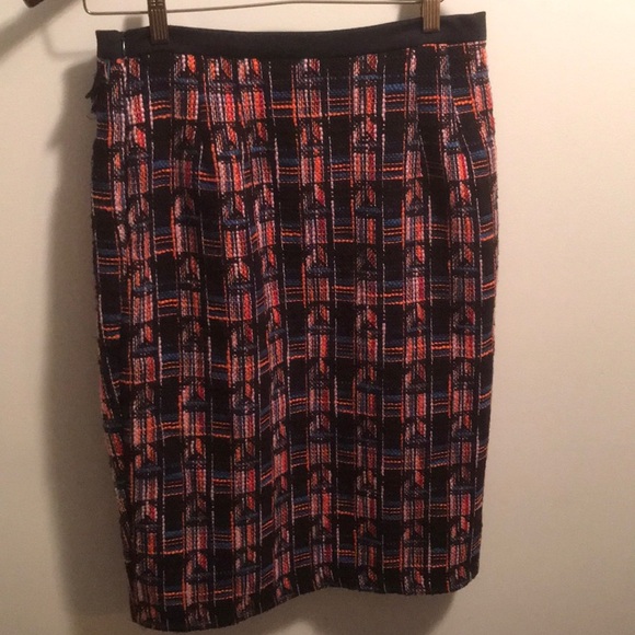 New Eva Franco Tweed Fringe skirt sz 10 - Picture 5 of 8